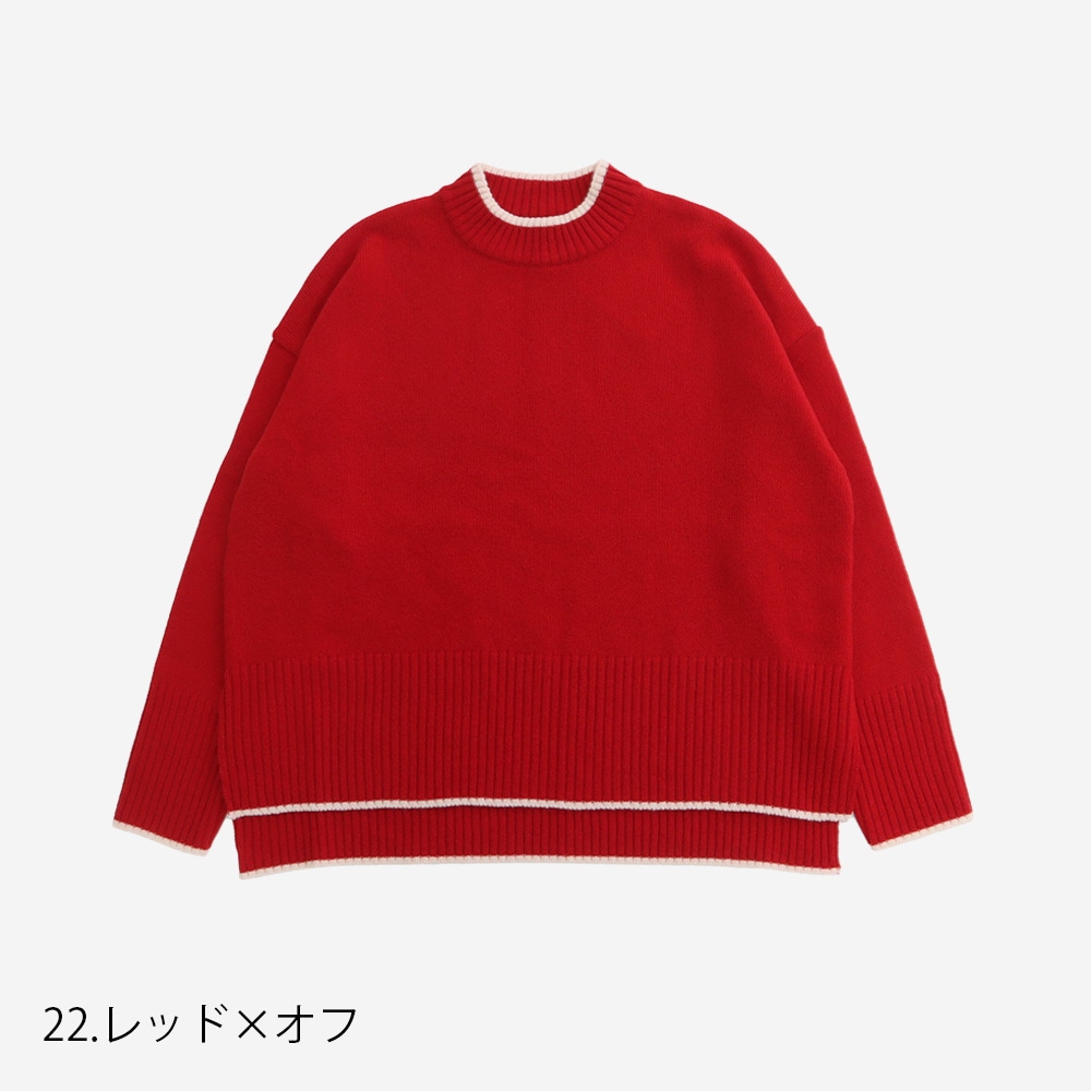 NARU(ナル) タスマニアラム バイカラーコモドニット 650600-ABF | TOPS