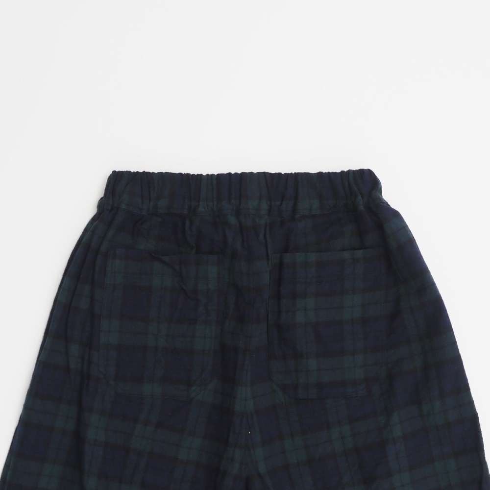 Nishiwakiフランネルチェック コージーパンツ　パンツの正面ディティール