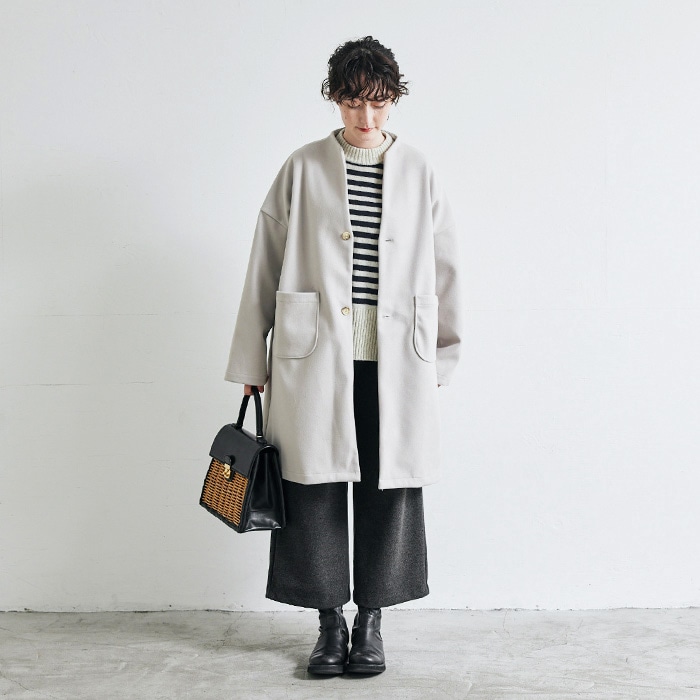 WEB限定】NARU(ナル) ニットメルトンカルゼストレートパンツ 650936