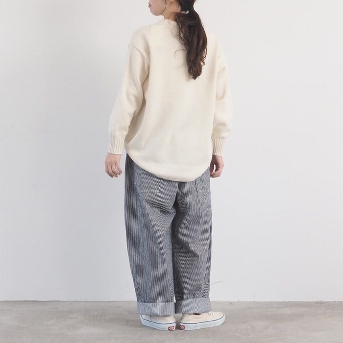 NARU(ナル) 先染めヒッコリーノッポパンツ 654810BF | BOTTOMS,パンツ
