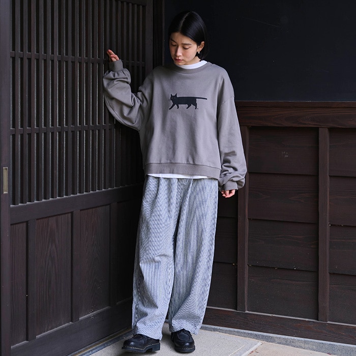 NARU(ナル) 先染めヒッコリーノッポパンツ 654810BF | all_items