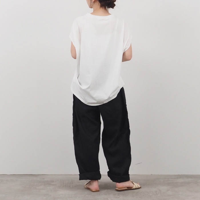 新色入荷！NARU(ナル) 40フレンチリネン ノッポパンツ 654860BE