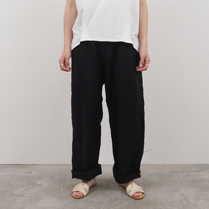 新色入荷！NARU(ナル) 40フレンチリネン ノッポパンツ 654860BE