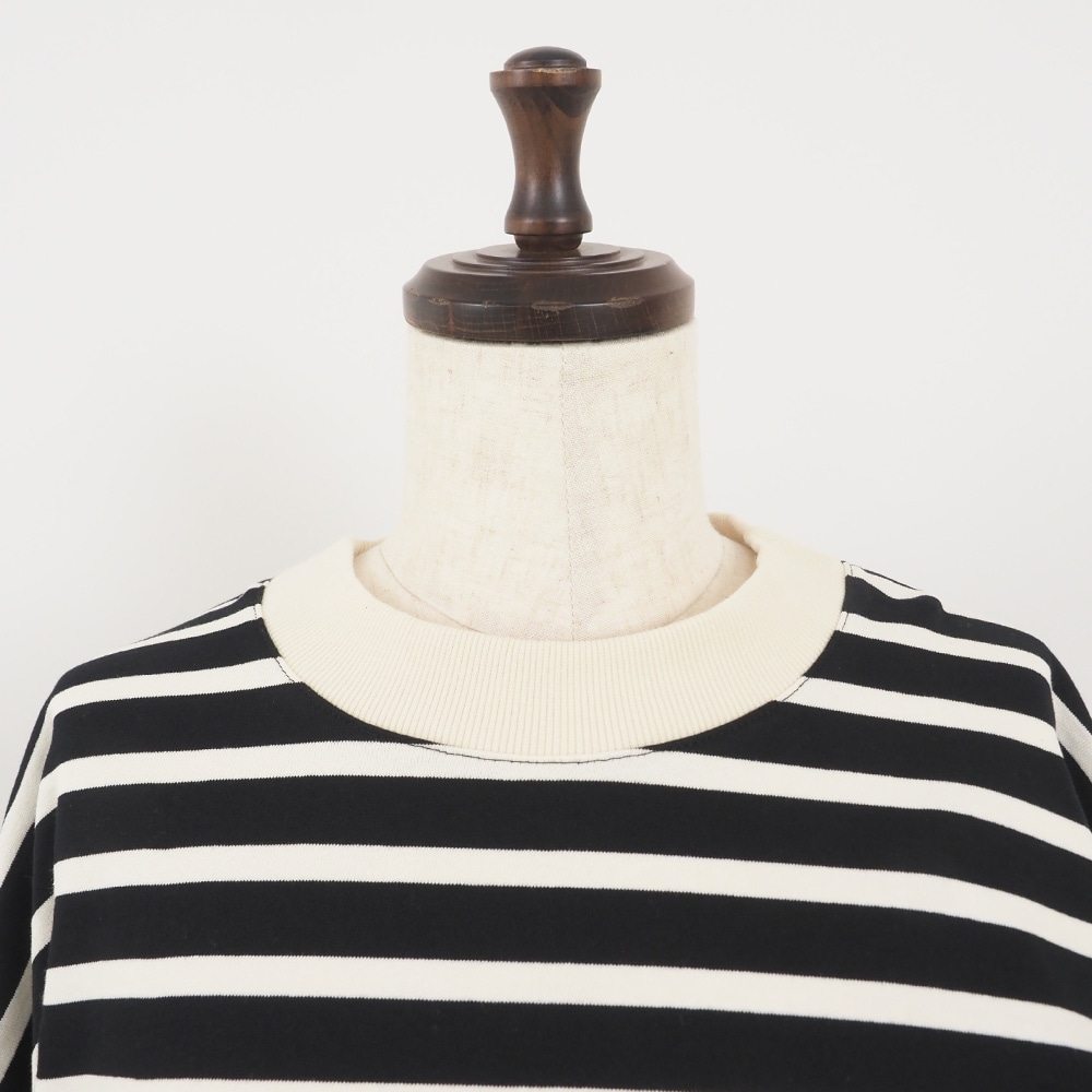 デラヴェボーダー クルーネックPO　トレーナーの正面ディティール