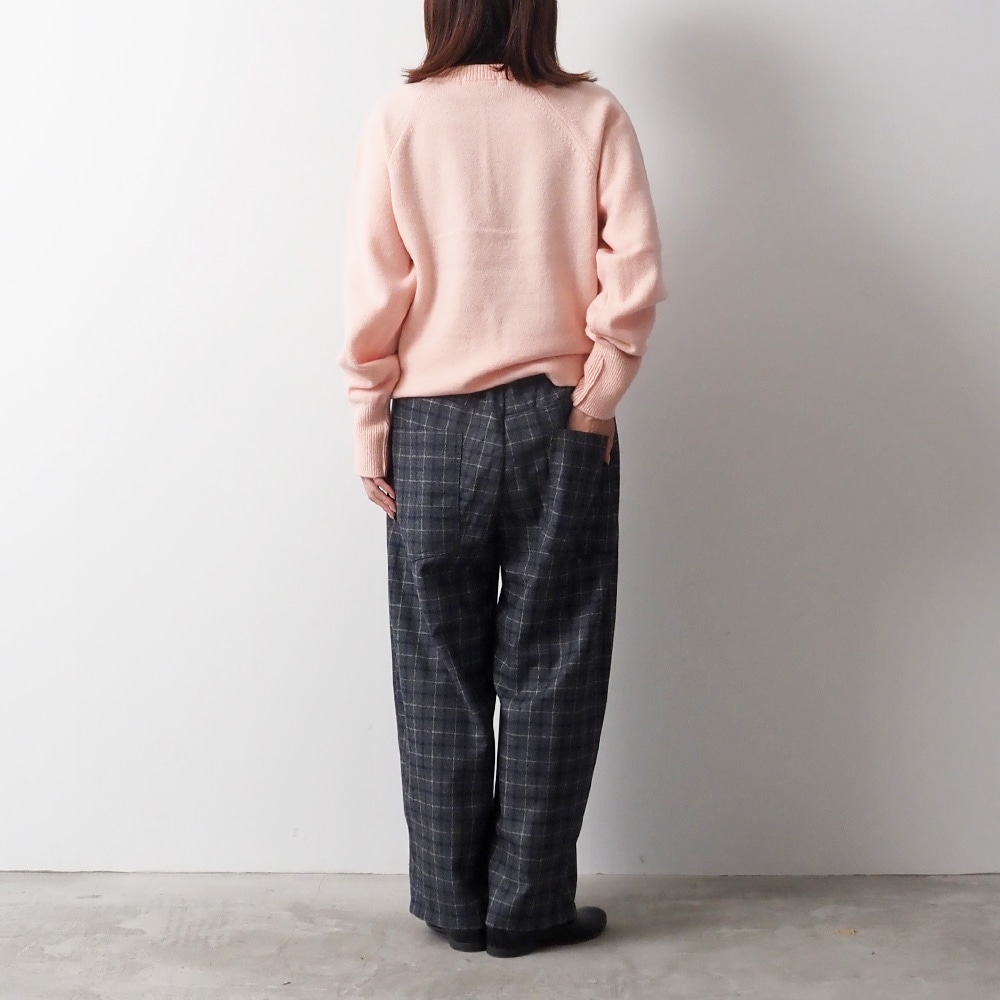 NARU] ナル リサイクルウールクロスチェックハイウエストスカート