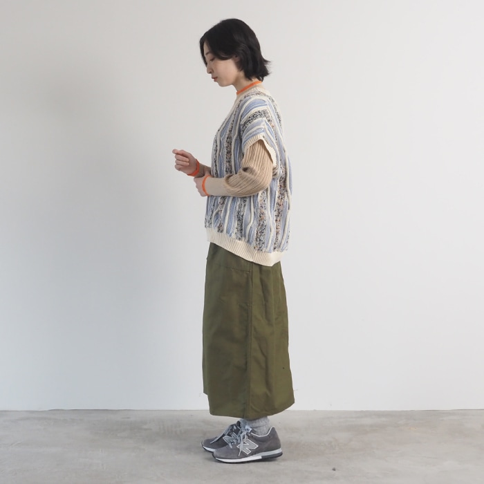 NARU(ナル) マーブルウェーブVネックニットベスト 657601 | all_items