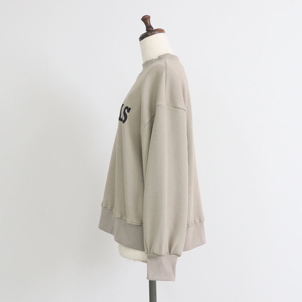 スーパーストレッチベアワッフル BRUSSELSプリントPO　プルオーバーの正面ディティール