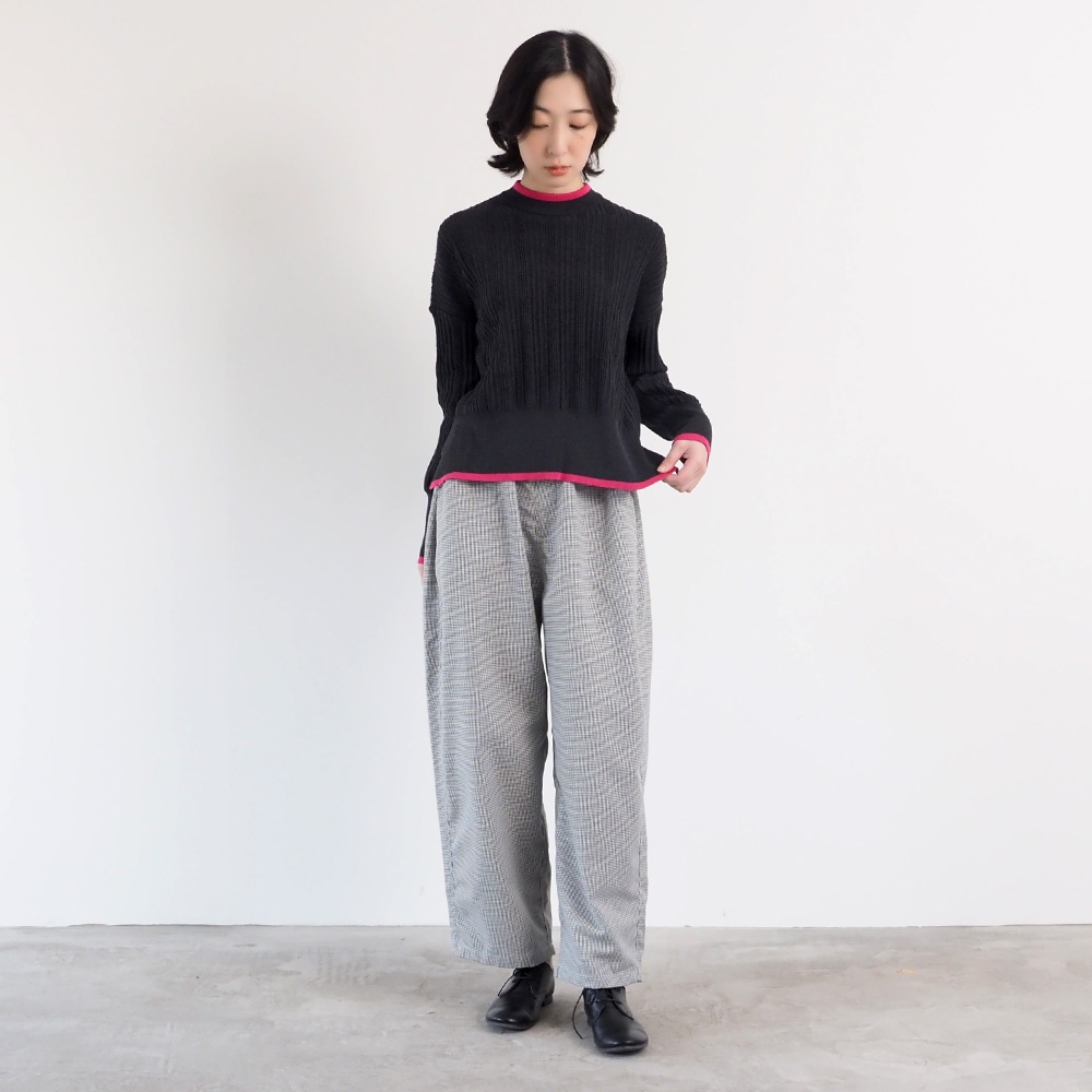 NARU(ナル) 綿麻ウール千鳥 ノッポパンツ 659926 | all_items | NARU