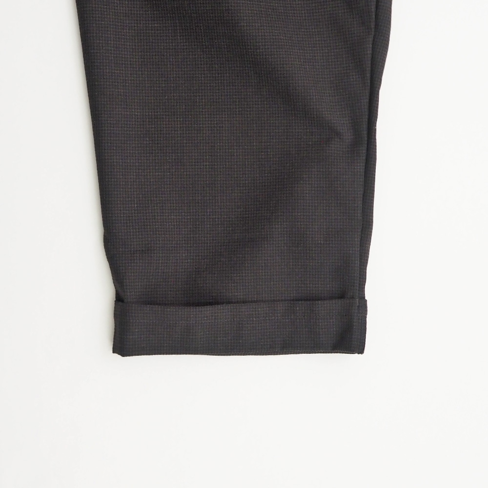 NARU(ナル) 綿麻ウール千鳥 ロールアップカフェパンツ 659927