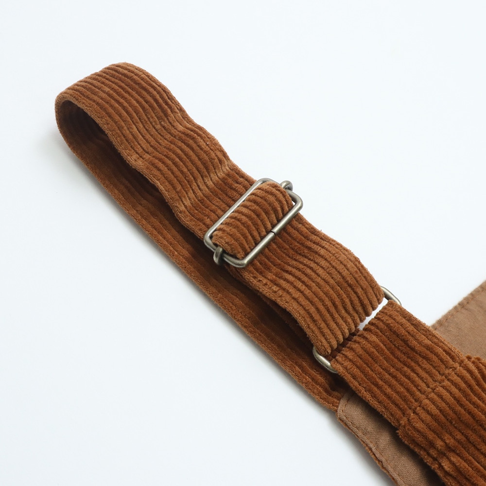 コーデュロイ サロペット　サロペットの正面ディティール