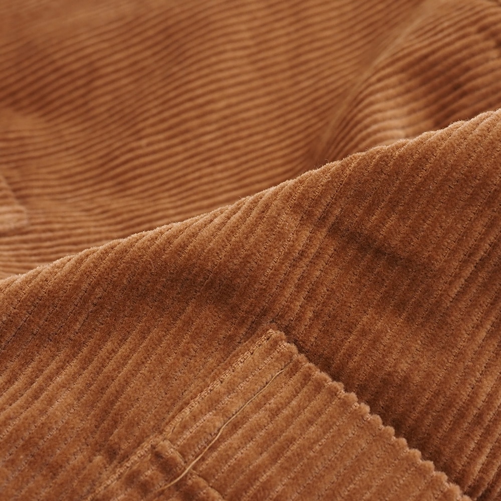 コーデュロイ サロペット　サロペットの素材のアップ