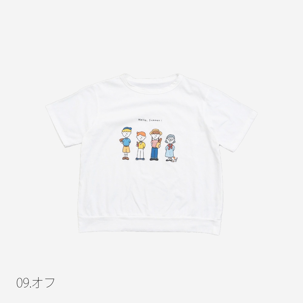 NARU×FUDGEコラボ】NARU(ナル) momoさんコラボプリントTシャツ 6mo-01