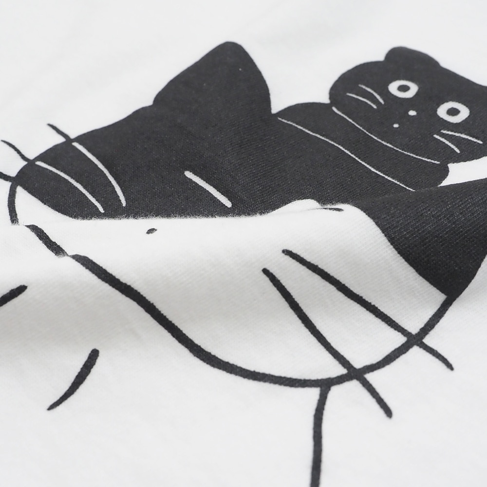 山田美津子さんコラボプリントTシャツ　Tシャツの素材のアップ