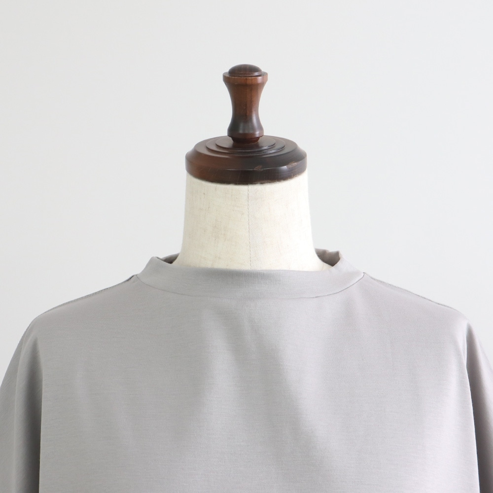 スーピマコットンポンチ ワイドT7分袖　プルオーバーの正面ディティール