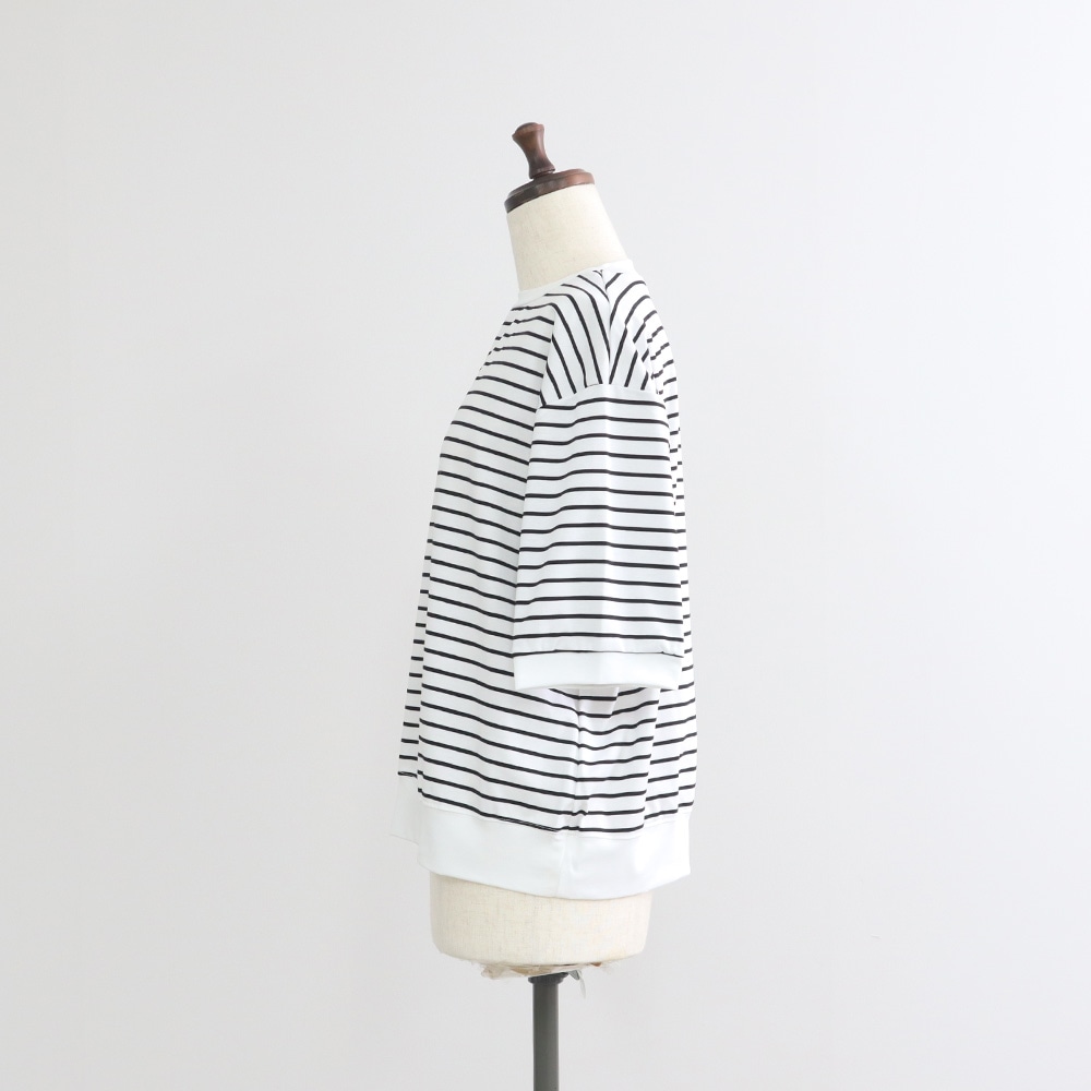 スーピマコットンポンチBD コンパクトT5分袖　Tシャツの正面ディティール