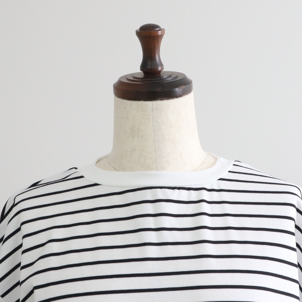 スーピマコットンポンチBD コンパクトT5分袖　Tシャツの正面ディティール