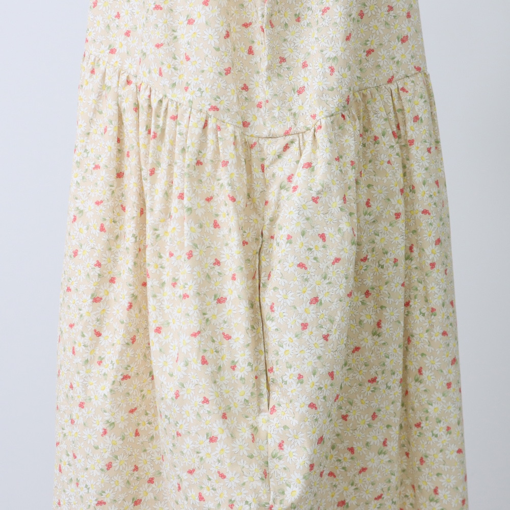 ブロードBOTANICAL HARMONY コクーンワンピース　ワンピースの正面ディティール