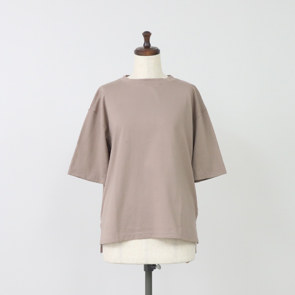 40/2天竺 コンパクトスリットT　Tシャツの正面ディティール