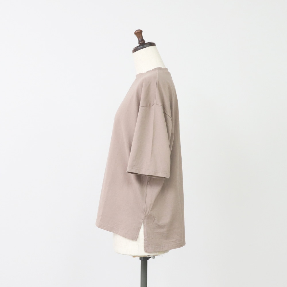 40/2天竺 コンパクトスリットT　Tシャツの正面ディティール