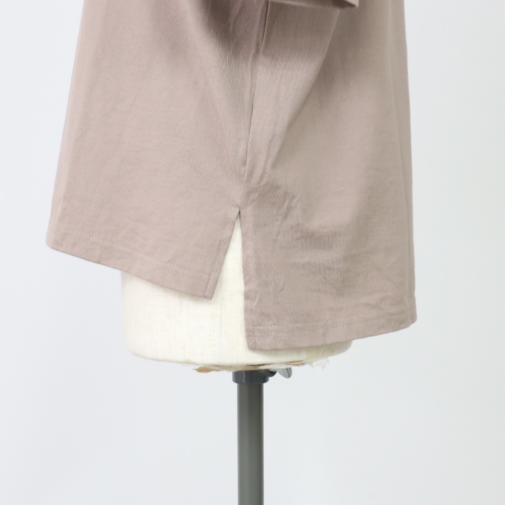 40/2天竺 コンパクトスリットT　Tシャツの正面ディティール