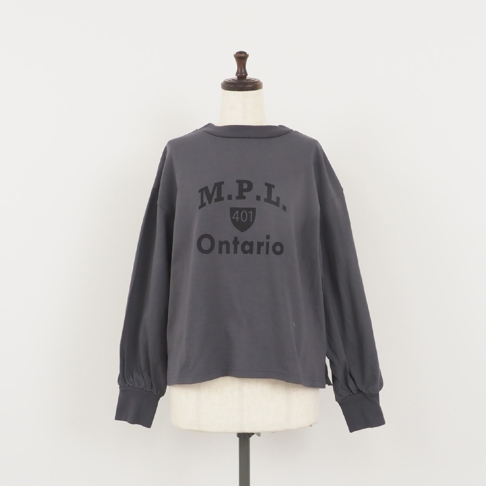 アーミーコットン度詰天竺 M.P.L.プリントPO　トレーナーの正面ディティール