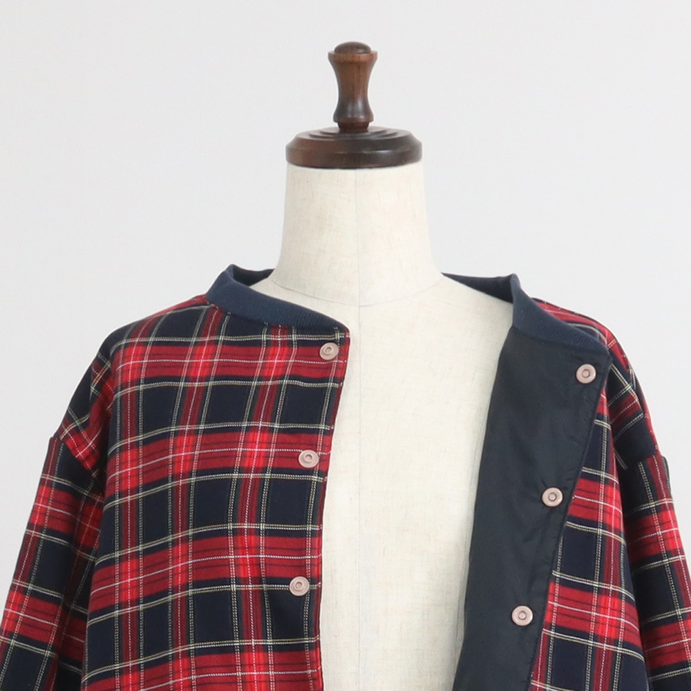 ロイヤルタータン パデットハウスジャケット　ジャケットの正面ディティール