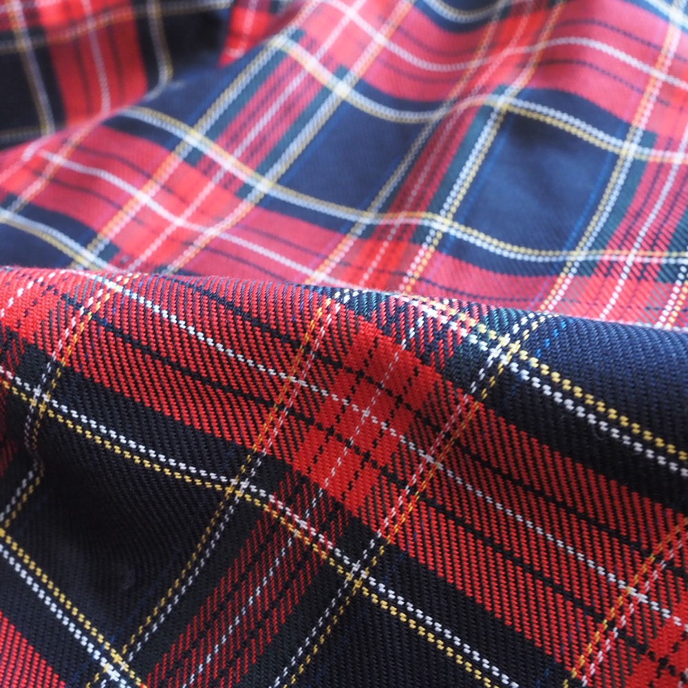 ロイヤルタータン パデットハウスジャケット　ジャケットの素材のアップ