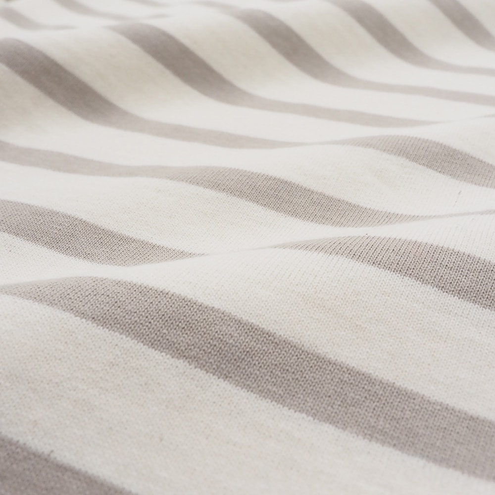 デラヴェボーダー モックネックシャツ　Tシャツの素材のアップ