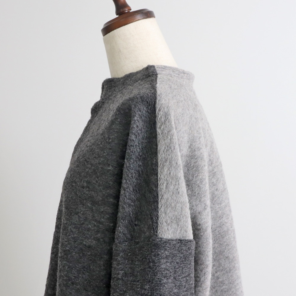 トラベルウールプレミア バイカラーカーディガン カーディガンの正面ディティール