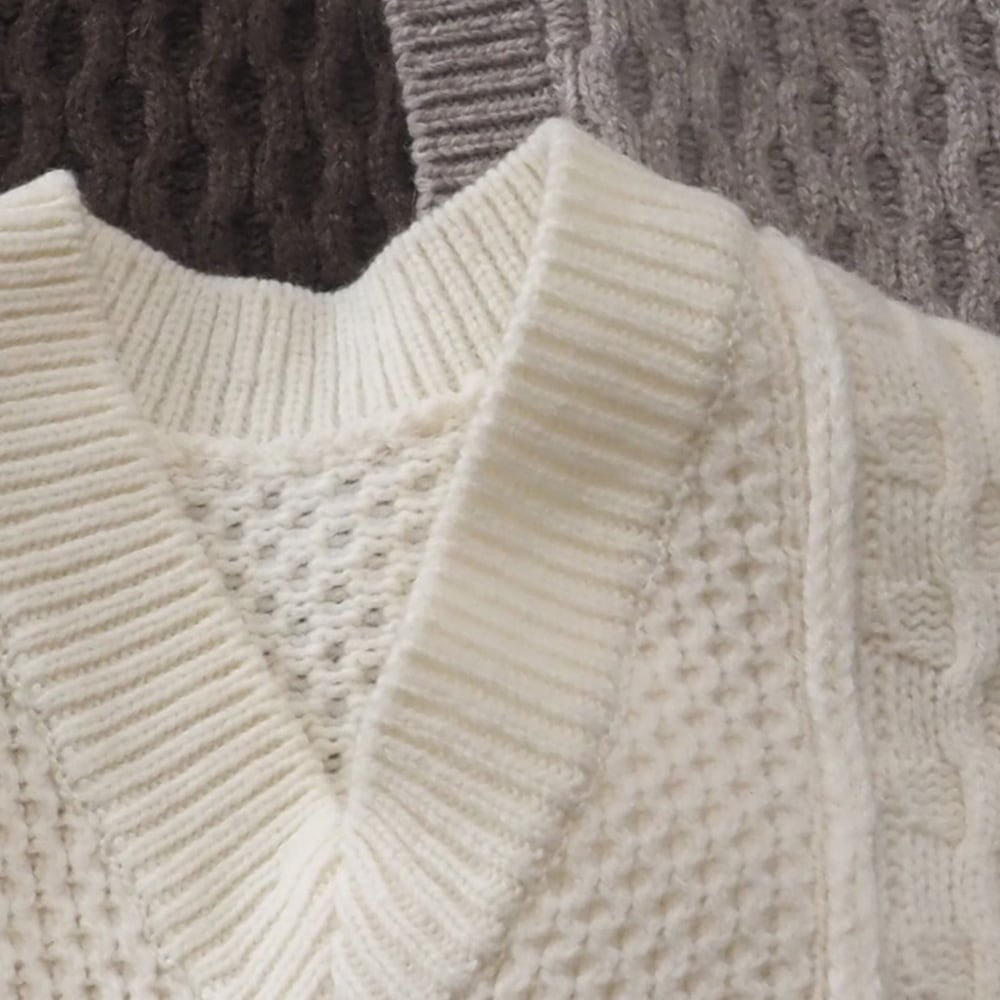 NARU(ナル) NATURAL COLORED WOOL 柄編みニットベスト 665405 | 全商品