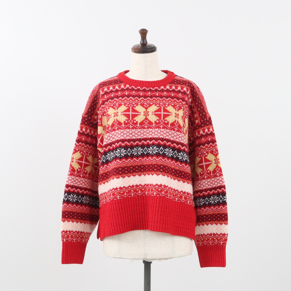 冬の特別価格】NARU(ナル) タスマニアラム フェアアイルニット 665620