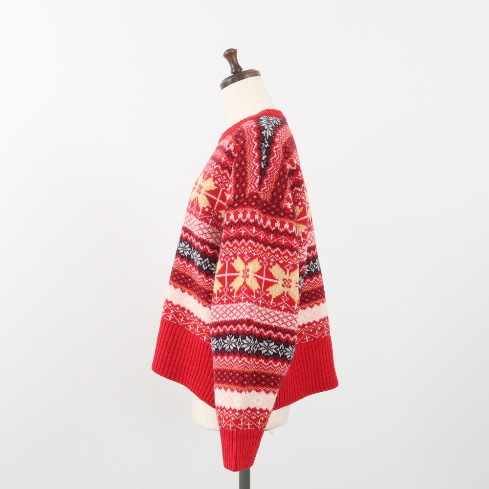 冬の特別価格】NARU(ナル) タスマニアラム フェアアイルニット 665620