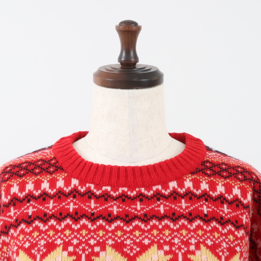 タスマニアラム フェアアイルニット　ニットの正面ディティール