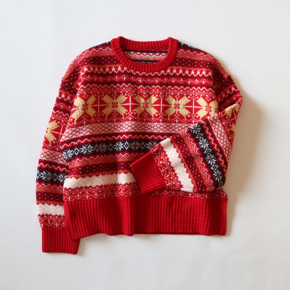 冬の特別価格】NARU(ナル) タスマニアラム フェアアイルニット 665620