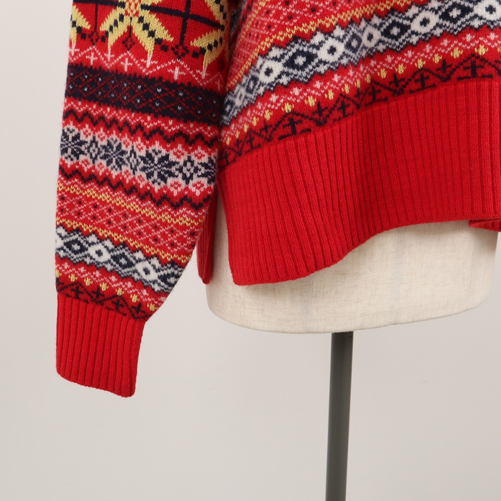 予約】NARU(ナル) タスマニアラム フェアアイルニット 665620