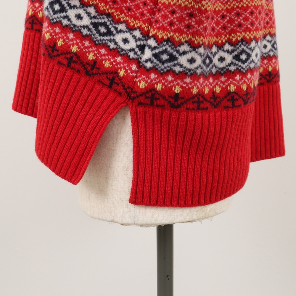 タスマニアラム フェアアイルニット　ニットの正面ディティール