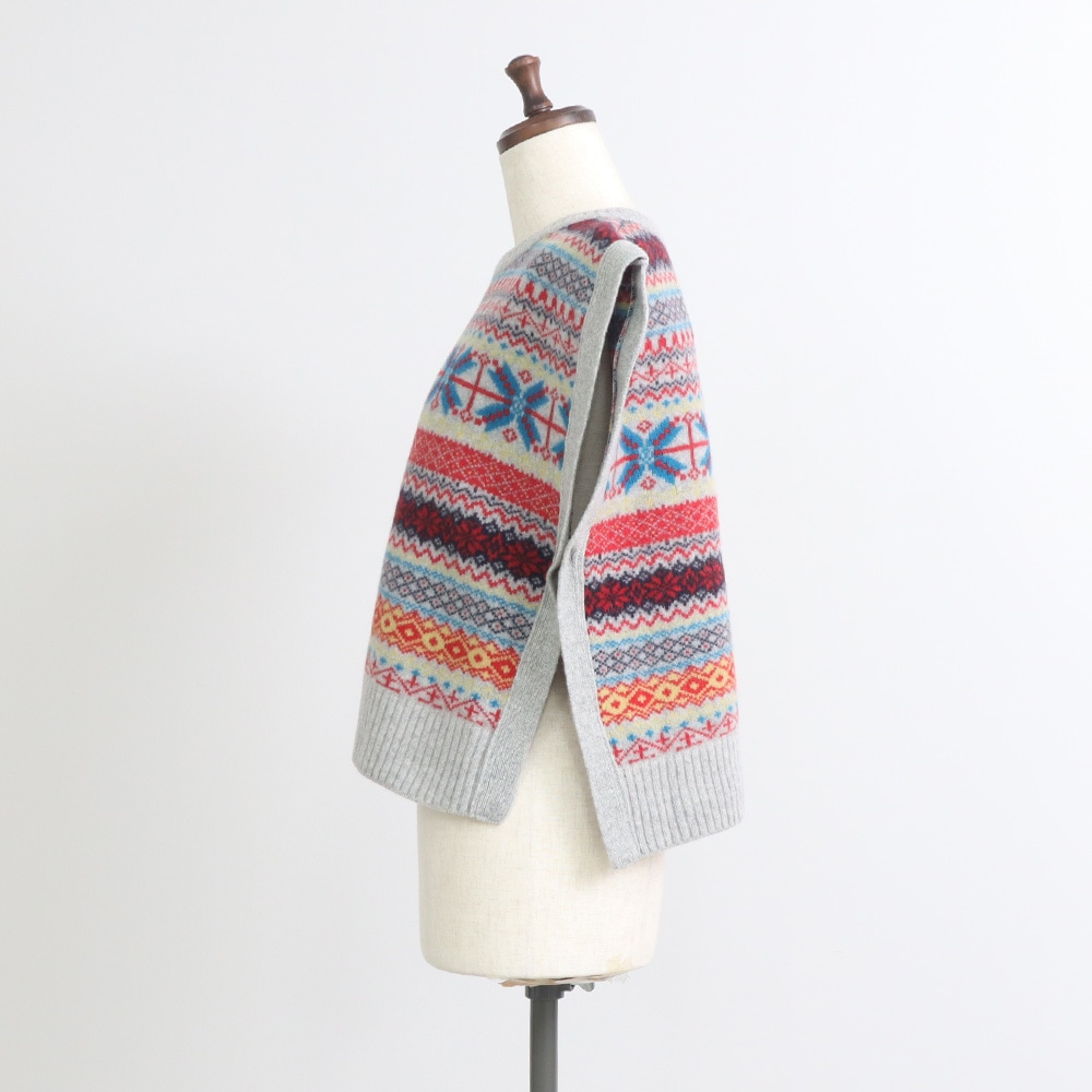 タスマニアラム フェアアイルボックスベスト ベストの正面ディティール