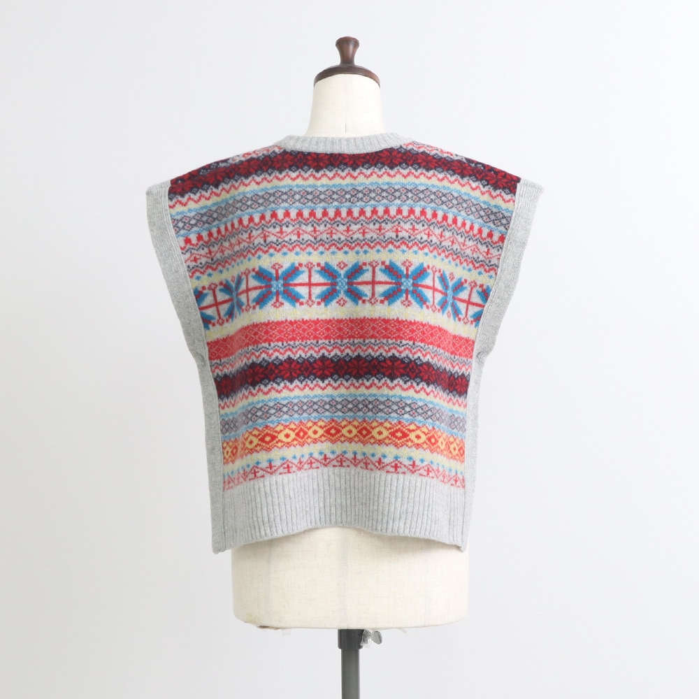 タスマニアラム フェアアイルボックスベスト ベストの正面ディティール