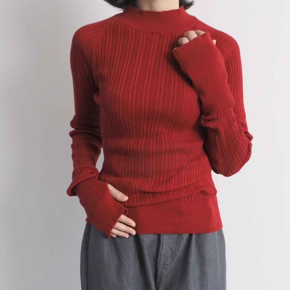 NARU(ナル) ランダムリブ Thumbholeハイネック 665700 | 定番素材