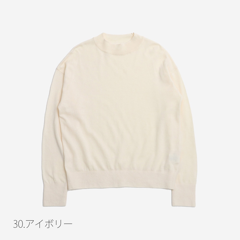 23年モデル✨マーク&ロナ ハイネックニット モヘヤ スカル ロゴチャーム NARU(ナル) ランダムリブニット バイカラーハイネックニット