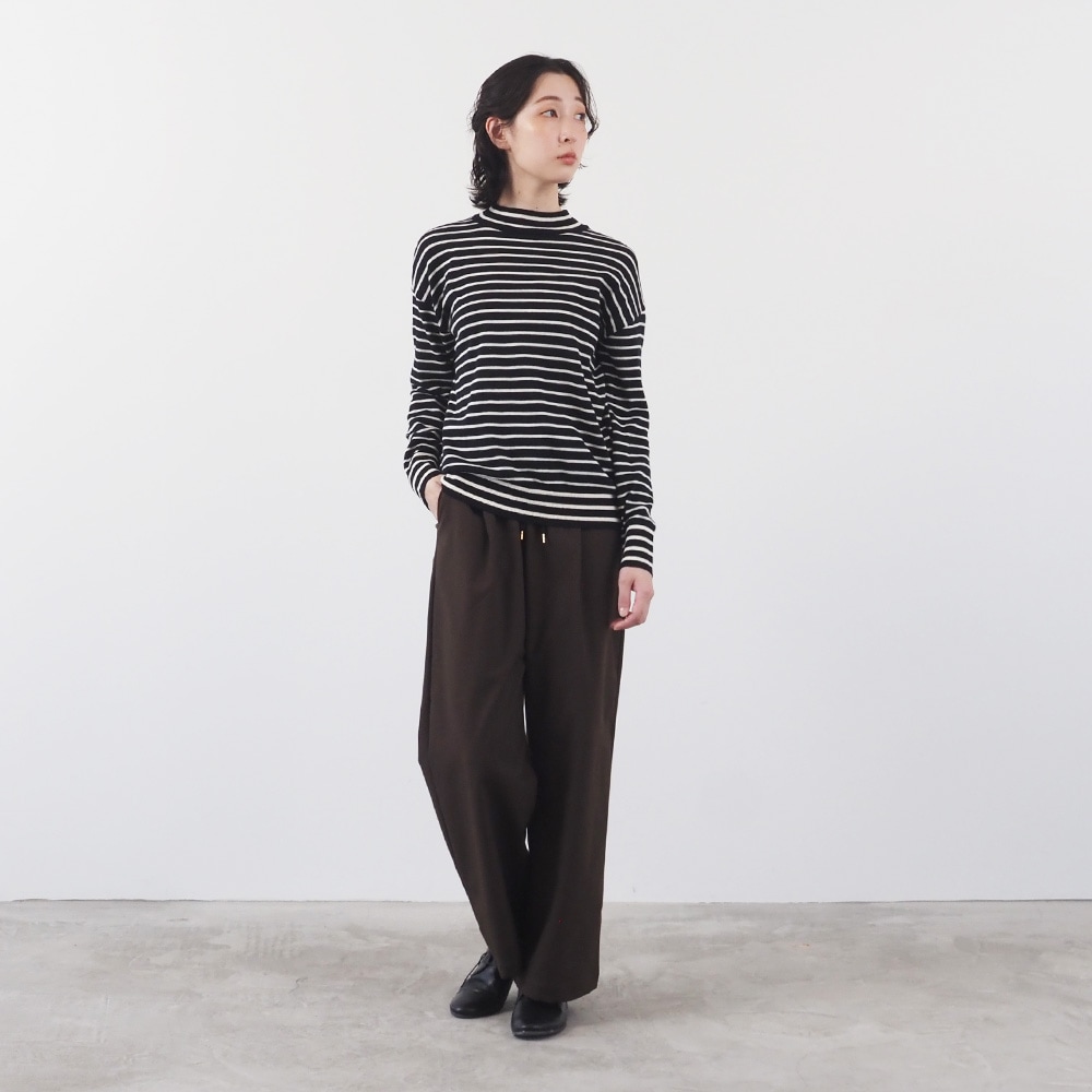 NARU(ナル) ムースヤーン ハイネックボーダーニット 665706