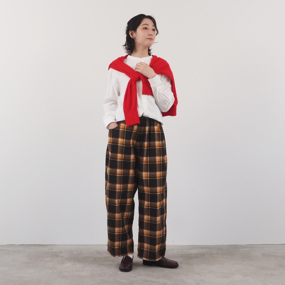 NARU(ナル) ダブルガーゼ オールデイズシャツ「スタンドカラー