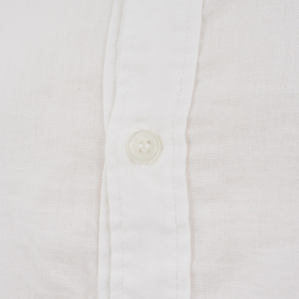 ダブルガーゼ オールデイズシャツ「スタンドカラー&イージーフィット」　シャツの正面ディティール