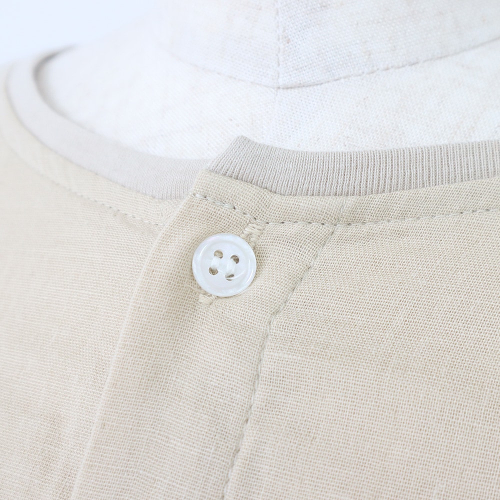 ダブルガーゼ ワイドフレアブラウス(2WAY)　ブラウスの正面ディティール