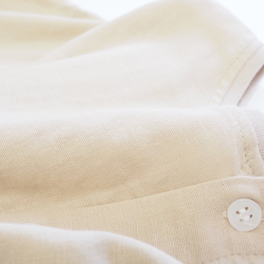 ダブルガーゼ ワイドフレアブラウス(2WAY)　ブラウスの素材のアップ