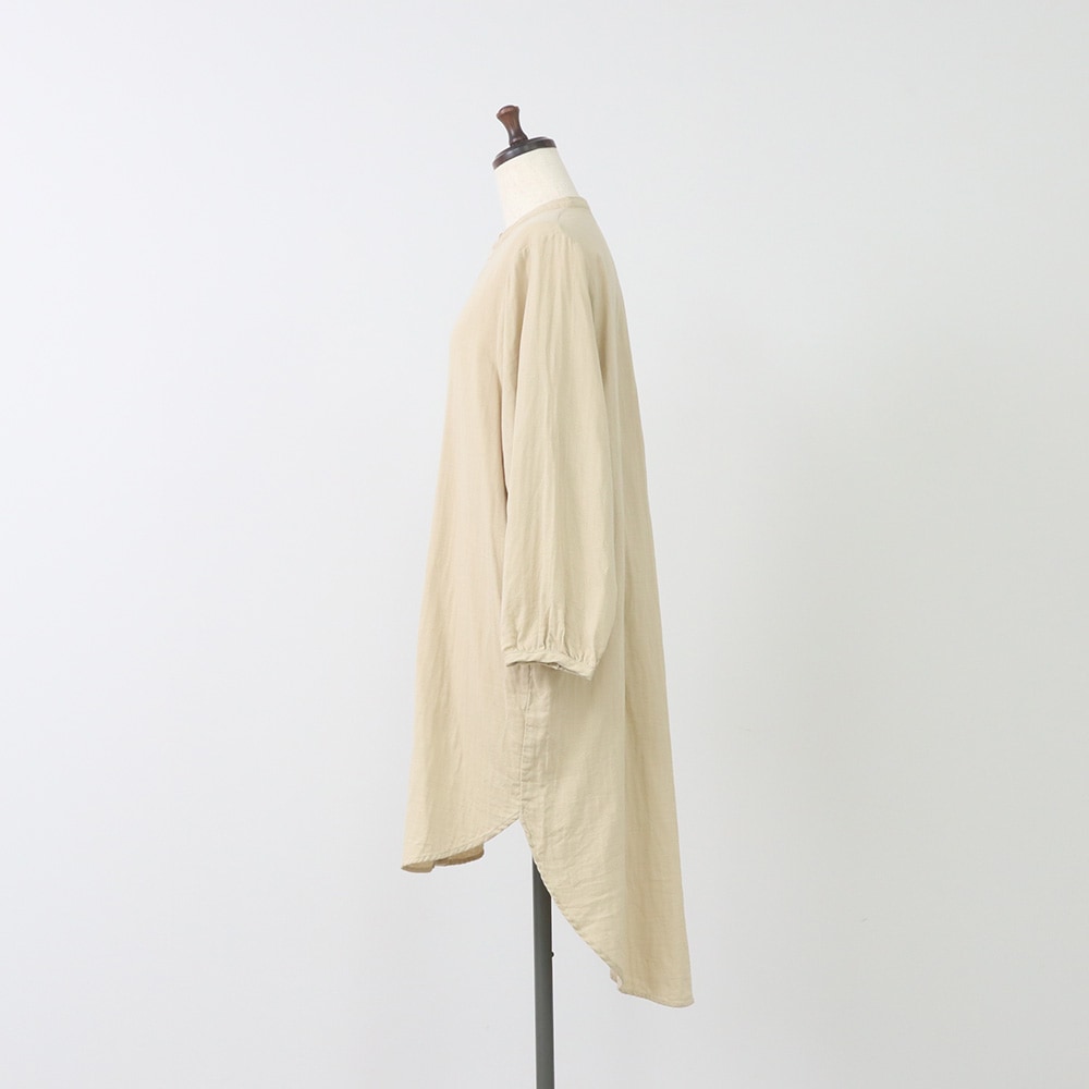 ダブルガーゼ ロングシャツカーデ カーディガンの正面ディティール