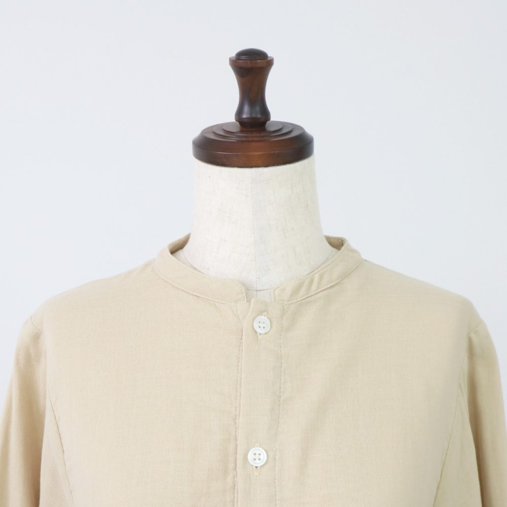 ダブルガーゼ ロングシャツカーデ カーディガンの正面ディティール