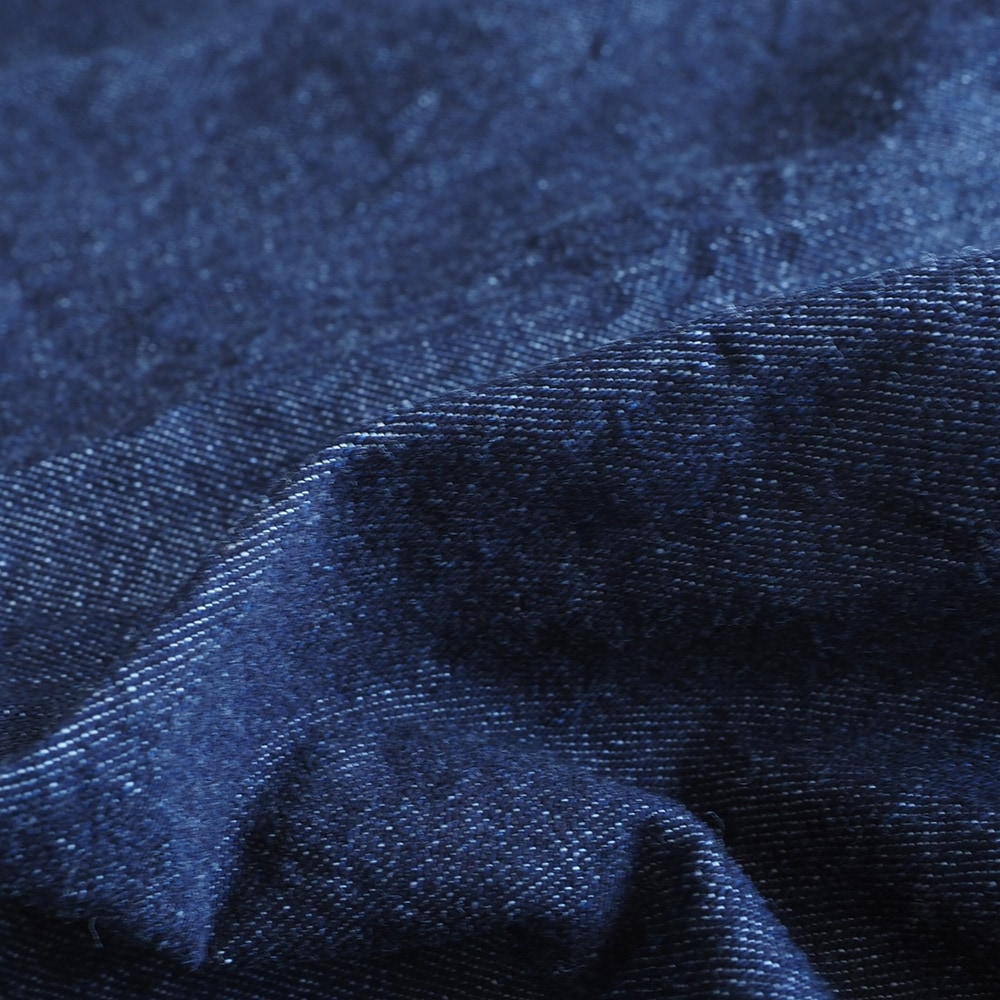 8ozムラデニム エッグスカート スカートの素材のアップ