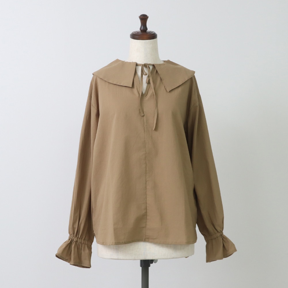 ふんわりローン スキッパーリボンブラウス ブラウスの正面ディティール