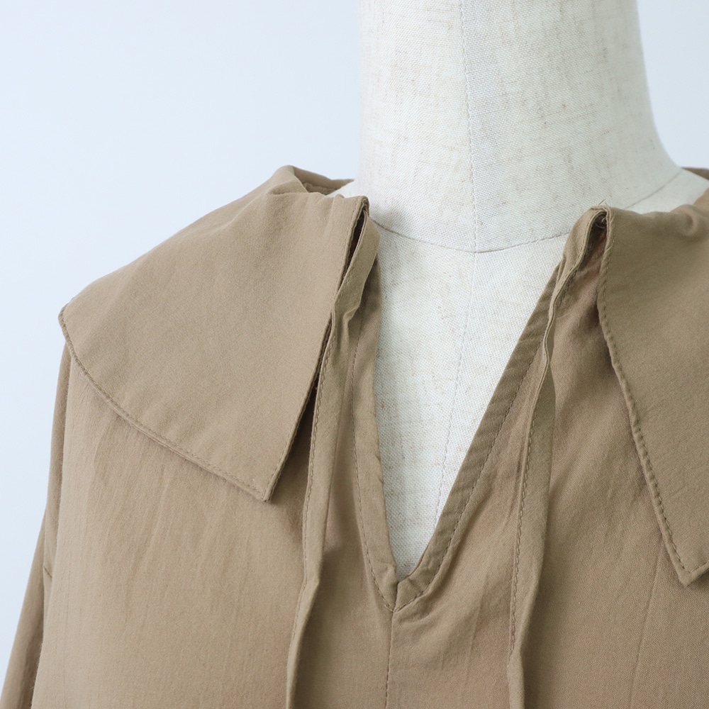 ふんわりローン スキッパーリボンブラウス ブラウスの正面ディティール